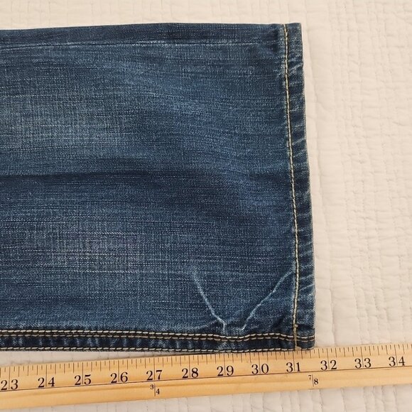 Vintage Seven 7 Bootcut Jeans Men's 36x32 Dark Wash Relaxed Fit 100% Cotton EUC - Picture 10 of 16